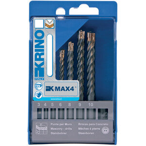 Assortimento 6 Punte P/Muro 4 Taglienti 4-10 Mm- 1,0 Confezione