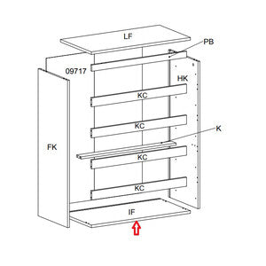 R Base If X Kit Cassettiera 5C Nova 77X40X107 Bianca- 1,0 Pz