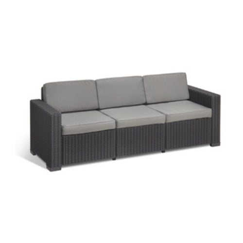 Allibert California Divano 3 P C/Cuscini Graphite- 1,0 Pz