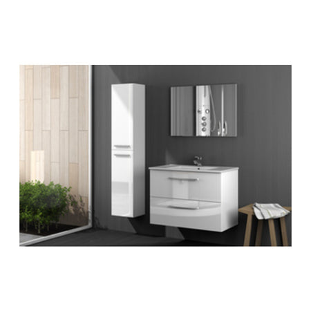 Kit Colonna Bagno Aruba 2 Ante Sosp. Bianco- 1,0 Pz