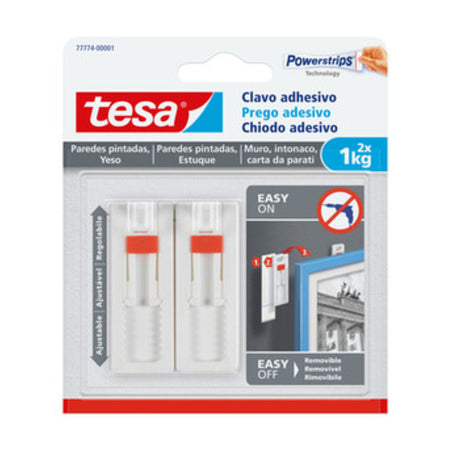 Gancio Adesivo Tesa Powerstrips Quadro Reg 2 Pz- Tesa- 8,0 Confezione