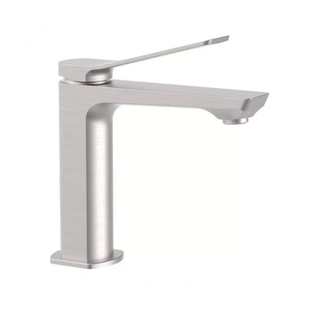 Rubinetto Miscelatore Monocomando Steel Looking Per Lavabo Serie Tilt - 3/8 - Senza Piletta - Steel Looking - Paf