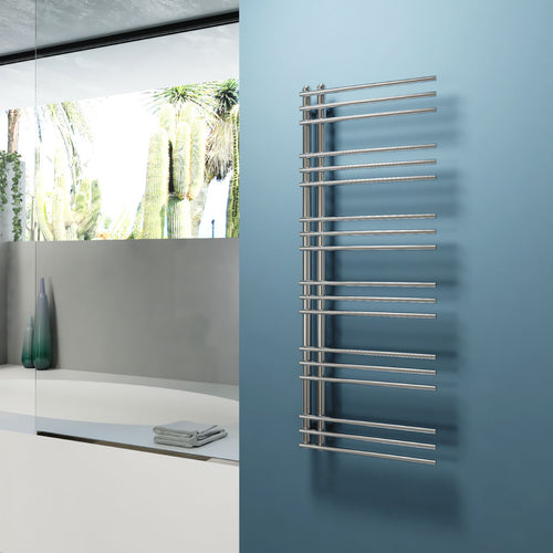 Radiatore Termoarredo Di Design Cromo Modello Arpa - Mm 1200X500 - Watt 360 - Delta T50. 1128 - 18 Tubi - Mam