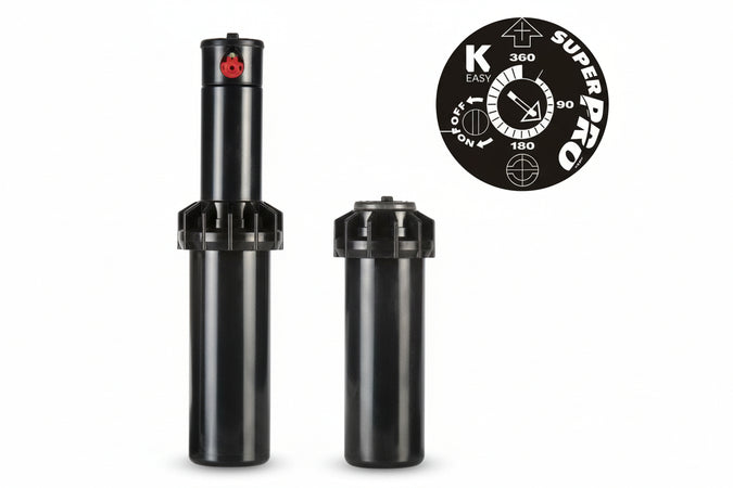 Irrigatore Pop-Up K-Rain Super Pro Dinamico Da 3/4 S075-S Ugello 2,5- - Attacco 3/4, Alzo Cm.10,2 - 5 Pezzi Rain