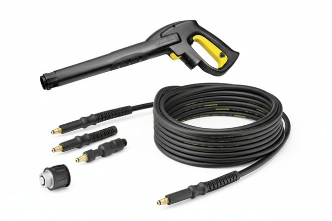 Kit Tubo + Pistola Per Idropulitrice- -Tubo 12 Mt + Pistola Quick Connect - Karcher