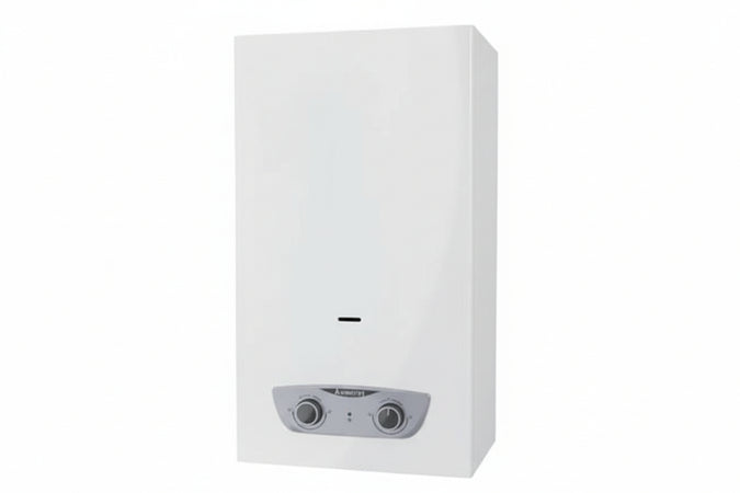 Scaldacqua Gas Metano Camera Aperta Fast R X- - Lt.14, Dimensioni Mm.370X255X617H. Peso Kg.11,6 - Ariston