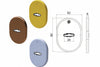 Mostrina Interna/Esterna Doppia Mappa Serie T- - Mm.62X82X6 Ottone Cromo Satinato (4301Kcs) - 5 Pezzi Securemme