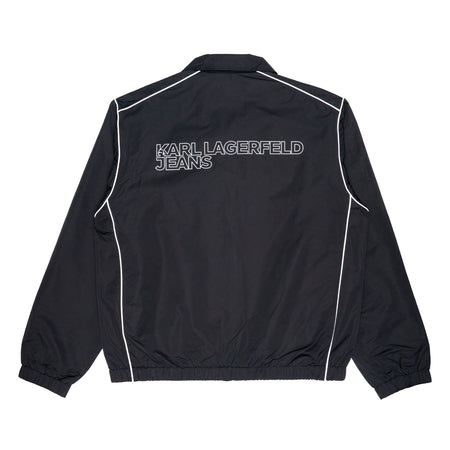 KARL LAGERFELD Jacket Uomo Karl Lagerfeld Zip Up Piping Black da uomo