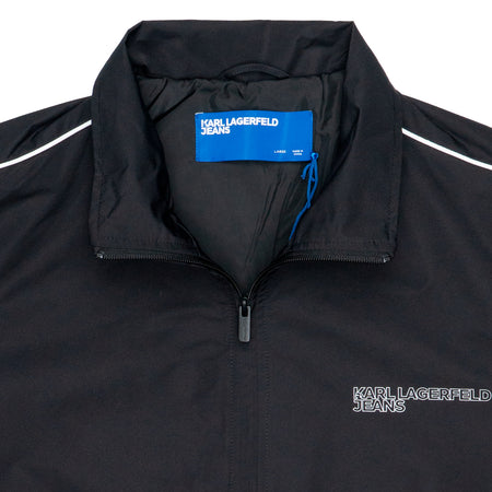 KARL LAGERFELD Jacket Uomo Karl Lagerfeld Zip Up Piping Black da uomo