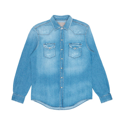 MESSAGERIE Camicia Denim Uomo Messagerie Plumber Bleach da uomo