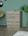 KIT Cassettiera Cassettone 4 Cassetti in Legno cm. 70 x 40 x 72 H