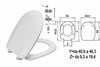 Sedile Wc In Termoindurente Passepartout Bianco Cerniere Inox H050 Coprivaso Copriwater Saniplast