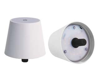 Lampada Da Tavolo A Led Ricaricabile A Tappo Bianca- - Mm.105X90H. - Syntesy