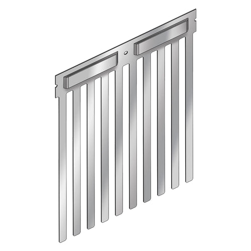 Barriera Antivolatili Corta Per Pannelli Solari 'Bf140' Altezza Lamelle 200 Mm- 5 Pezzi - Senza Marca