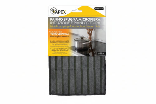 Panno Spugna Microfibra Per Induzione E Piani Cottura- - Cm.24X17 - 24 Pezzi Apex