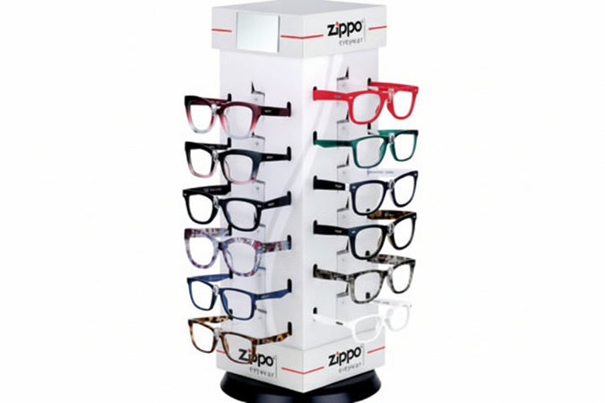 Espositore Occhiali Lettura Pz.24- - Cm.24X24X55H. - 31Z-Pd-24Rg - 1 Pezzi Zippo