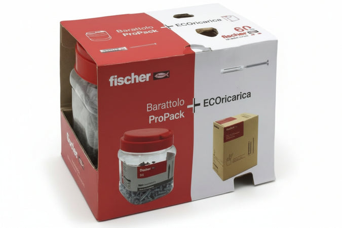 Tassello In Nylon Con Vite Propack Sx-S- - Ø Mm.6X30 Vite Mm.4,5X40, Cf Pz.400 - 1 Confezione Fischer
