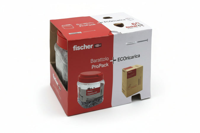 Tassello In Nylon Con Vite Propack Sx-S- - Ø Mm.8X40 Vite Mm.5X50, Cf Pz.200 - 1 Confezione Fischer