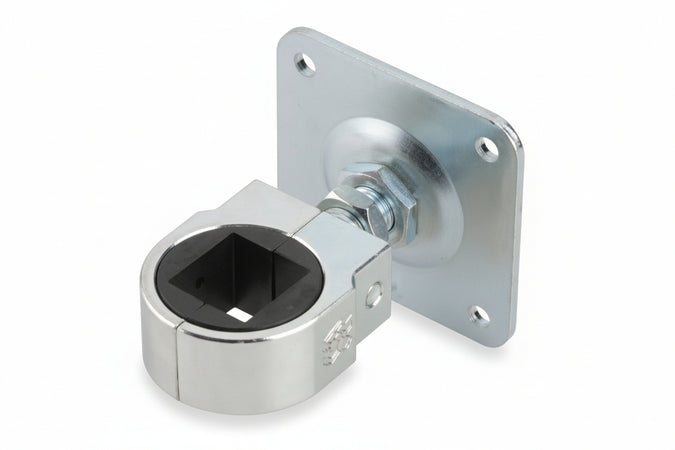 Cardine A Saldare Regolabile Zincato Matrix M22 Art.848- - Tubo Mm.35 - Piastra Mm.100X100 - 1 Pezzi Combi