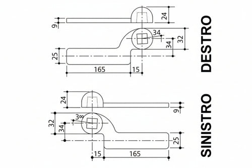 Braccio Inferiore Per Chiudiporta A Pavimento- - Sinistro Ac3 (Ma0003K0) - 1 Pezzi Assa Abloy