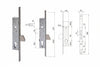 Serratura Infilare Per Montanti Solo Catenaccio 46210- - Mm.35 (46210350) - 1 Pezzi Cisa