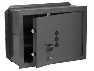 Cassaforte Doppia Mappa Con Chiave E Combinazione A 3 Pomoli 82210- - Mm.360X200X240H. Kg.15,85 (82210-31) 2 Caten. - 1 Pezzi Cisa