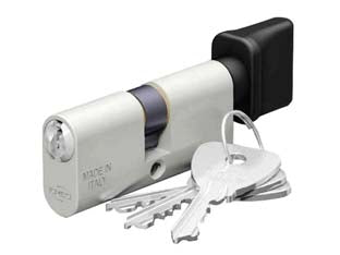 Doppio Cilindro Ovale In Alluminio Con Pomolo 143P- -Mm.60 Centrato (30X30) (143.30.30P) - 1 Pezzi Omec