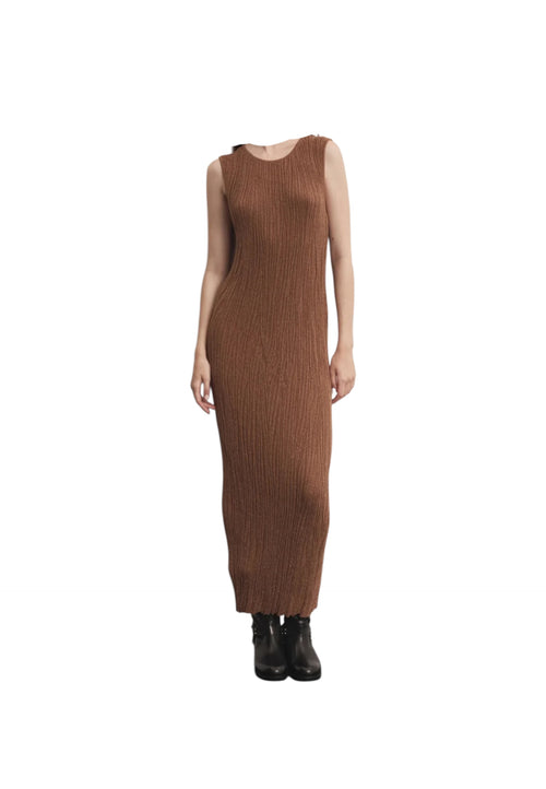 AKEP Vestito lungo costine Donna lurex da donna