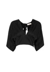 AKEP Top raso corto con manica a palloncino Donna scollo dietro da donna