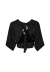 AKEP Top raso corto con manica a palloncino Donna scollo dietro da donna