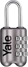 Yale Lucchetto Di Sicurezza Valigia Combinazione Mm. 23 Corpo Lega Zinco - Arco Acciaio Col. Grigio