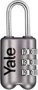 Yale Lucchetto Di Sicurezza Valigia Combinazione Mm. 23 Corpo Lega Zinco - Arco Acciaio Col. Grigio