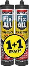 Soudal Adesivo Di Montaggio ''Fixall Turbotack 1+1 Omaggio '' Ml. 290 -Bianco 6.00 Pz