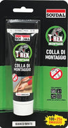 Soudal Adesivo Di Montaggio ''T-Rex'' Effetto Ventosa Gr. 100+25 Omaggio - Bianco 12.00 Pz
