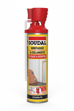 Soudal Schiuma Poliuretanica ''Montaggio & Isolamento Genius Gun'' Ml. 750 12.00 Pz