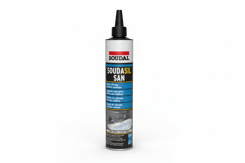 Soudal Silicone Acetico Per Sanitari ''Soudasil San'' Ml. 300 - Bianco 12.00 Pz