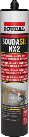 Soudal Silicone Neutro Per Edilizia ''Soudasil Nx2'' Ml. 300 - Testa Di Moro Ral 8017 12.00 Pz