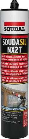 Soudal Silicone Neutro Per Edilizia ''Soudasil Nx2T'' Ml. 300 - Trasparente 12.00 Pz