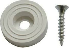 Sottosedia Con Vite Bianco 28 Mm Conf 8 Pz- Plastimetal- 25,0 Confezione