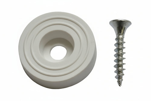 Sottosedia Con Vite Bianco 28 Mm Conf 8 Pz- Plastimetal- 25,0 Confezione