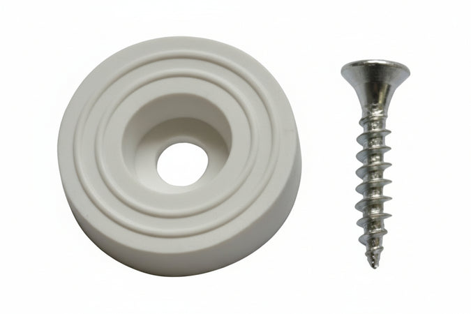 Sottosedia Con Vite Bianco 28 Mm Conf 8 Pz- Plastimetal- 25,0 Confezione