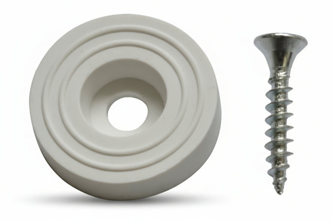 Sottosedia Con Vite Bianco 22 Mm Conf 8 Pz*- Plastimetal- 25,0 Confezione