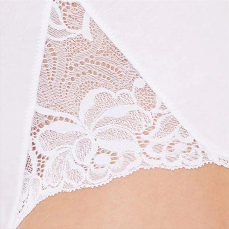Playtex Slip Midi da Donna Cotone e Pizzo P00BT S85 - Passarelli Biancheria