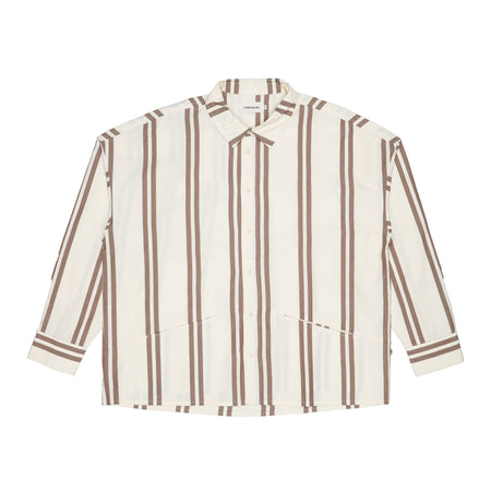 THINKING MU Camicia Adulto unisex Thinking Mu Jim Brown striped da uomo