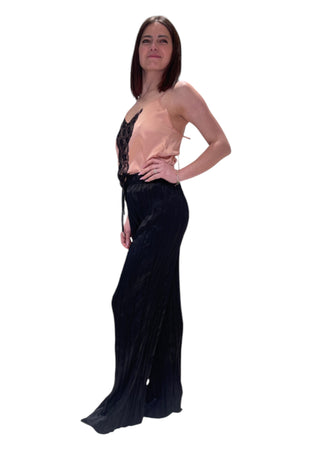 GAELLE Pantalone lungo plisse in raso Donna Gaelle da donna
