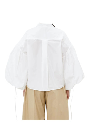 MEIMEIJ Camicia alla coreana Donna con manica palloncino da donna