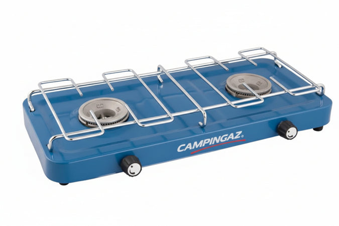 Base Camp Fornello 2 Fuochi- - Peso Kg. 1,4 - Dimensioni Cm.43X24X7,5H. - 1 Pezzi Campingaz