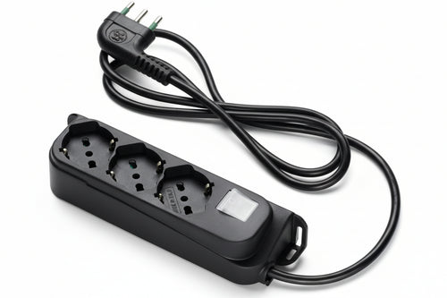 Multipresa 3 Posti Bipasso + Schuko Con Interrut Linea Retail Nera- - Nera 47461 - 2 Pezzi Fanton