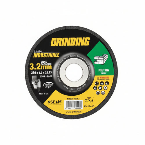 Dischi Da Taglio Per Pietra E Mat.Edilizio Ø Mm.230 Linea Industriale- - Ø Mm.230X3,2 Foro 22,2 Da Taglio Per Pietra - 5 Pezzi Grinding