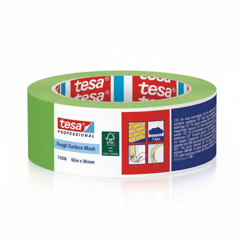 Nastro Carta Verde 74338- - Mm.38H. In Rotoli Da Mt.50 - 8 Pezzi Tesa